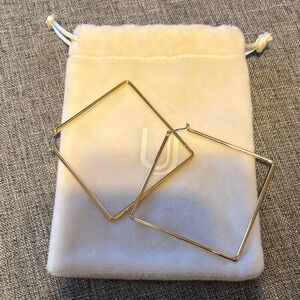 Chic Gold Square Hoop Earrings. Boss earing. Uncommon James